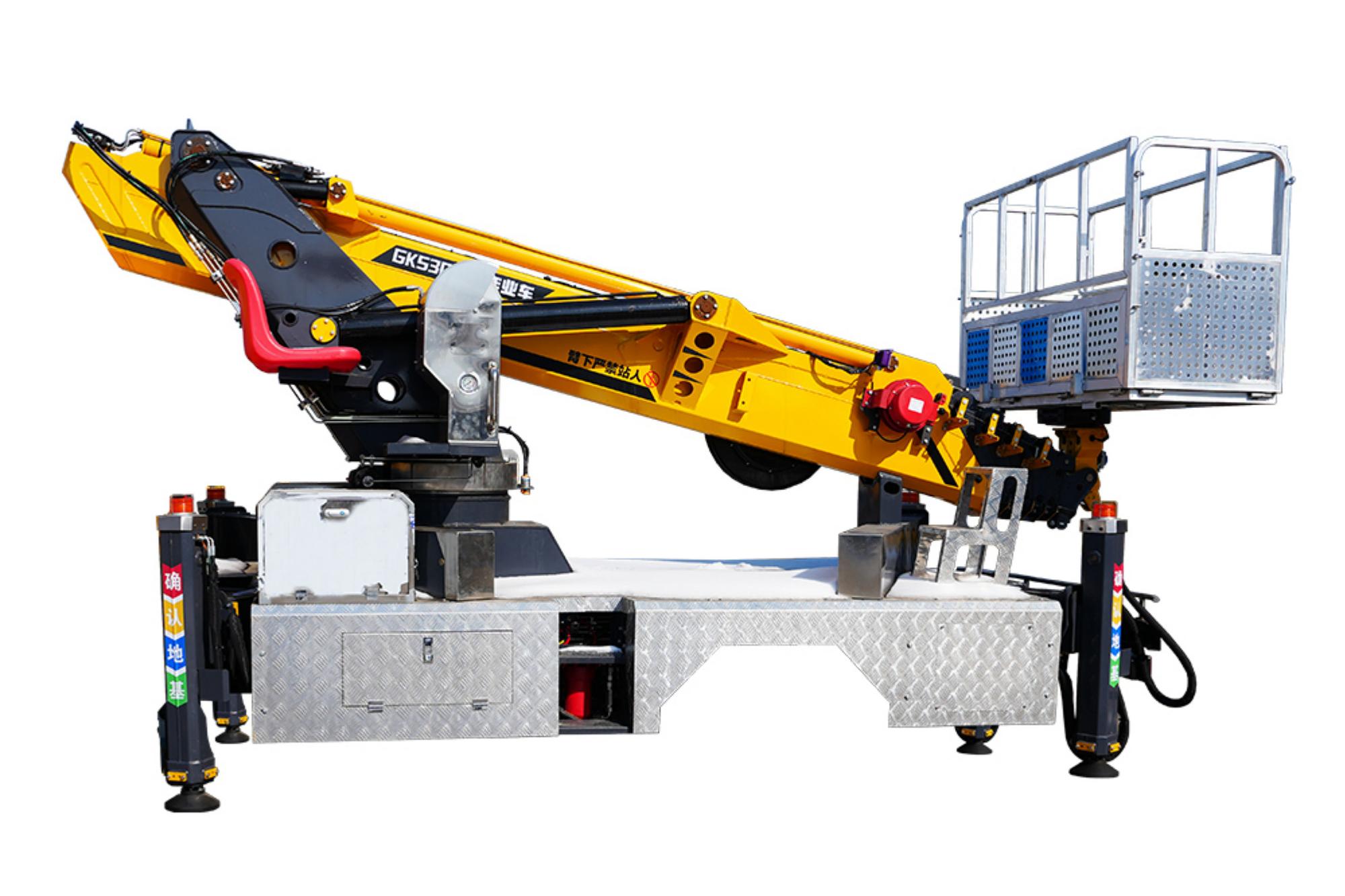 The upper part of the aerial work platform